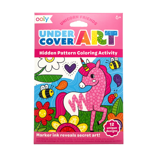 Ooly Unicorn Friends 161-116 Undercover Art Hidden Pattern Coloring Activity Art Cards