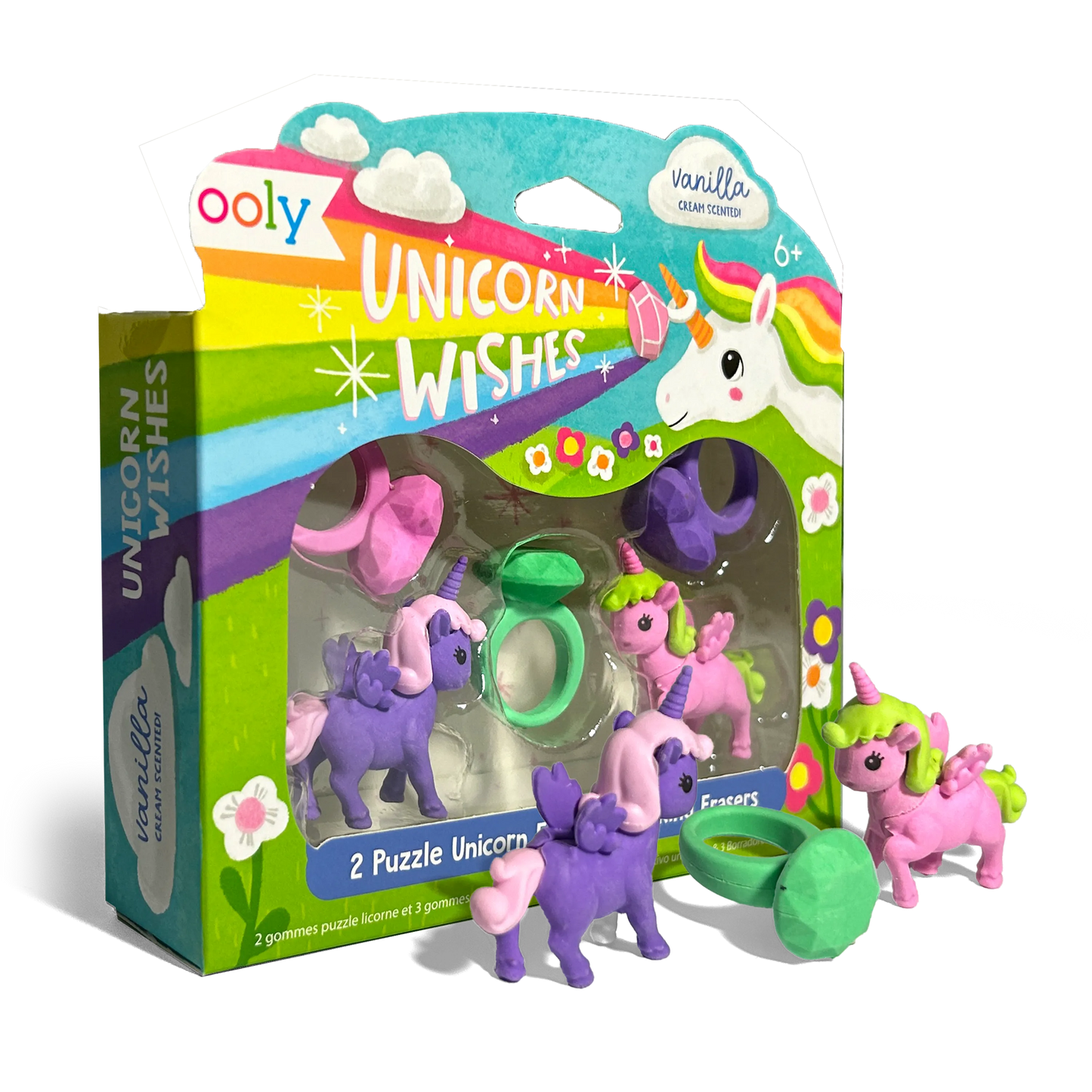 Ooly 112-138 Unicorn Wishes Scented Puzzle Erasers