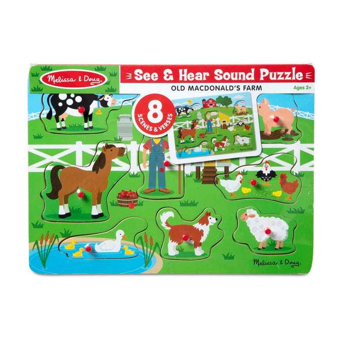 Djeco Sound puzzle - the farm - 5 pieces