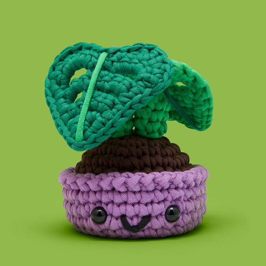 Woobles Ophelia the Monstera Plant Crochet Kit