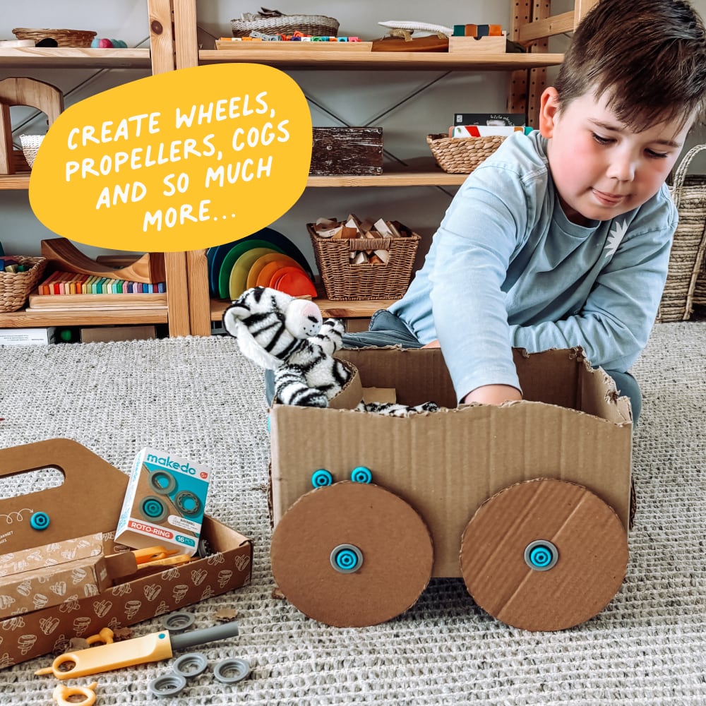 Makedo Cardboard Construction Roto-Ring 16PC