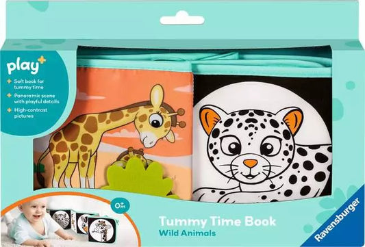 Ravensburger Play+ 12034105 Tummy Time Book: Wild Animals