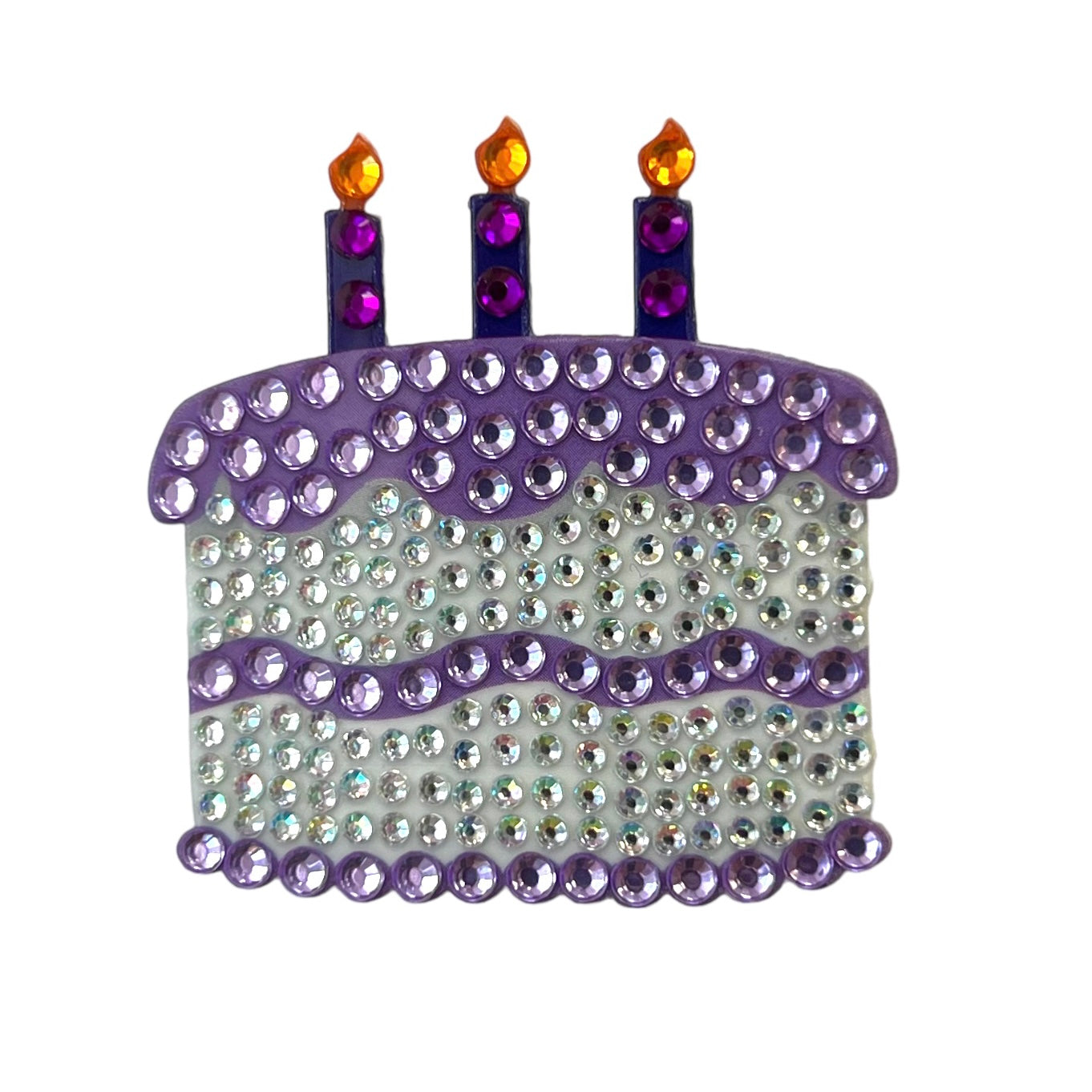Stickerbeans 2in Purple Birthday Cake Sticker