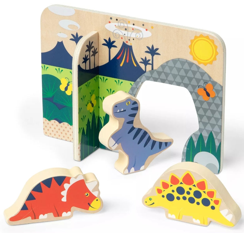 Melissa & Doug Wooden Dinosaurs Play Set