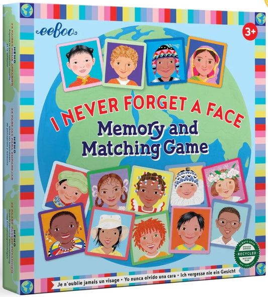 Eeboo I Never Forget a Face Memory & Matching Game