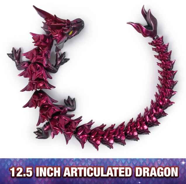 Spin Master CrystaLynx Dragons, 12.5-inch Collectible Articulated Dragon Toy Figure & Blind Box Display Egg (Random Color Assortment 1pc)