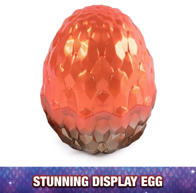 Spin Master CrystaLynx Dragons, 12.5-inch Collectible Articulated Dragon Toy Figure & Blind Box Display Egg (Random Color Assortment 1pc)