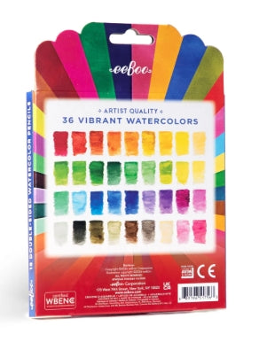 Eeboo 36 Rainbow Watercolor Pencils