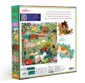 Eeboo English Pastures 1000 Piece Puzzle