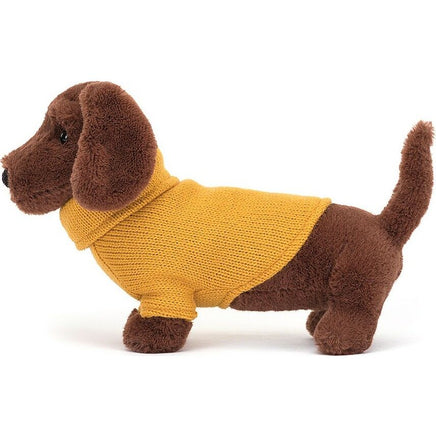 Sweater-SSausage Dog Yellow | Jellycat | s3sdy