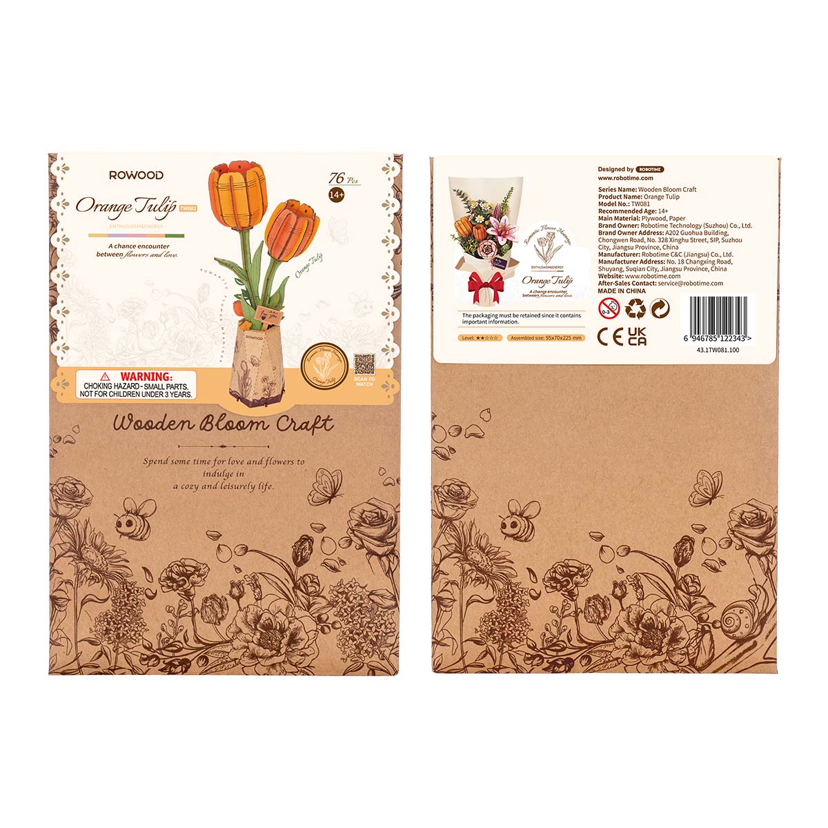 Robotime Orange Tulip
