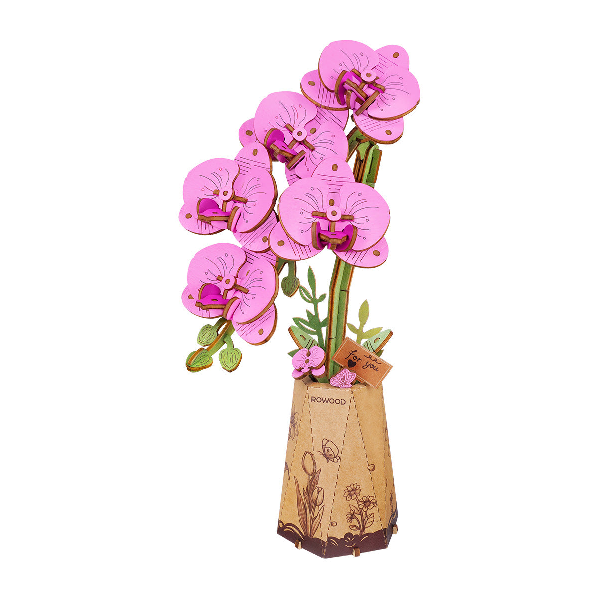 Robotime Purple Moth Orchid