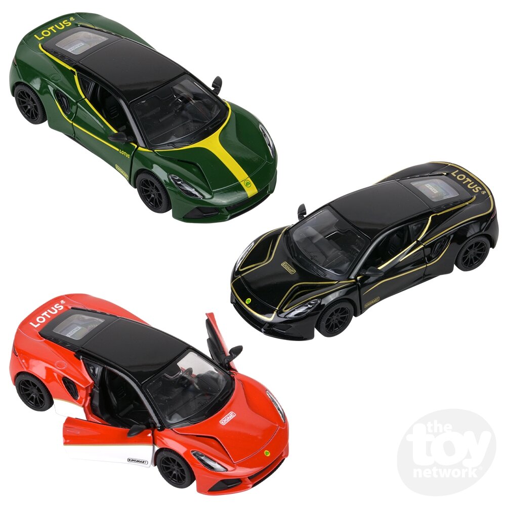 Toy Network 5" Diecast Pull Back Lotus Emira Heritage (Random Color Assortment 1pc)