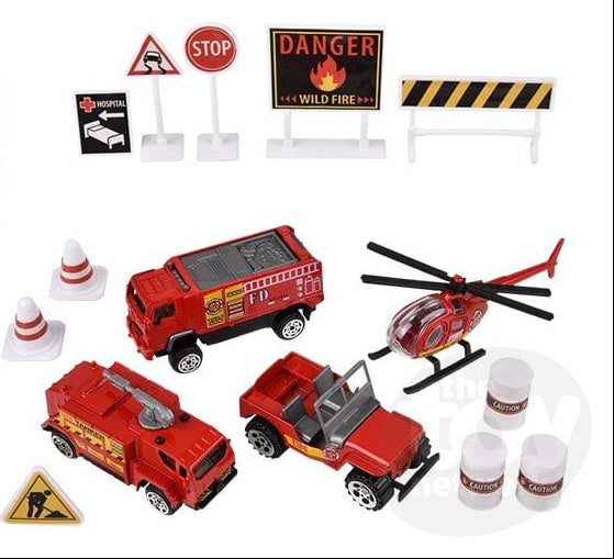 Toy Network 15pc Die-cast Fire Fighter Play Set (Random Assortment 1 Box)
