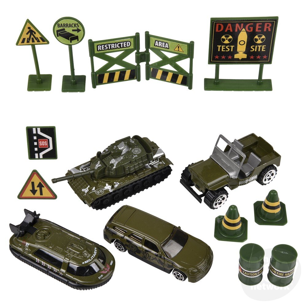 Toy Network 15pc Die-cast Military Play Set (Random Assortment 1 Box)