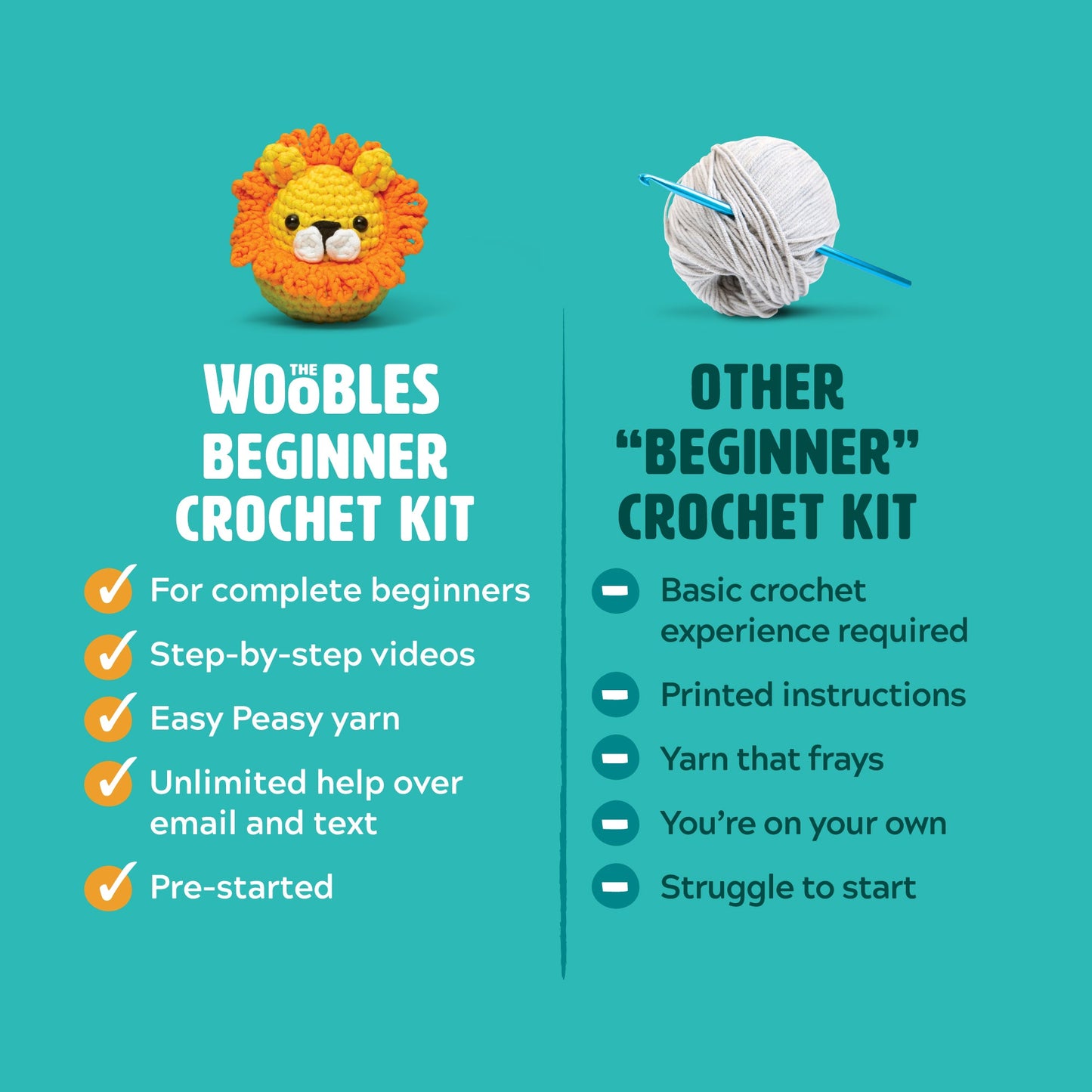 Woobles Secret Sweeties Charm Bracelet Crochet Kit