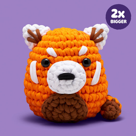 Woobles Soli the Red Panda Extra Squeezy Crochet Kit