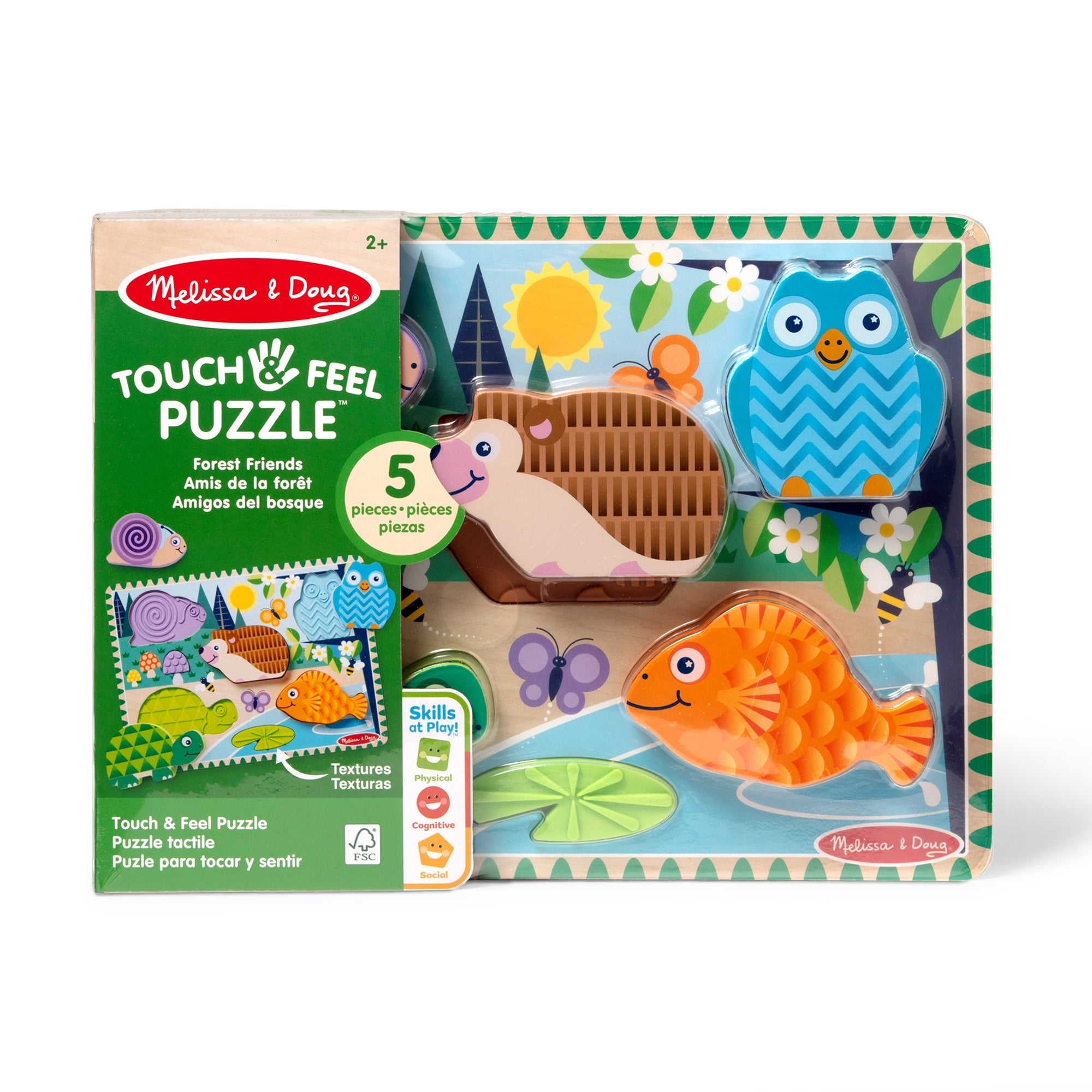 Melissa & Doug Forest Friends Touch & Feel Puzzle – TimbukToys