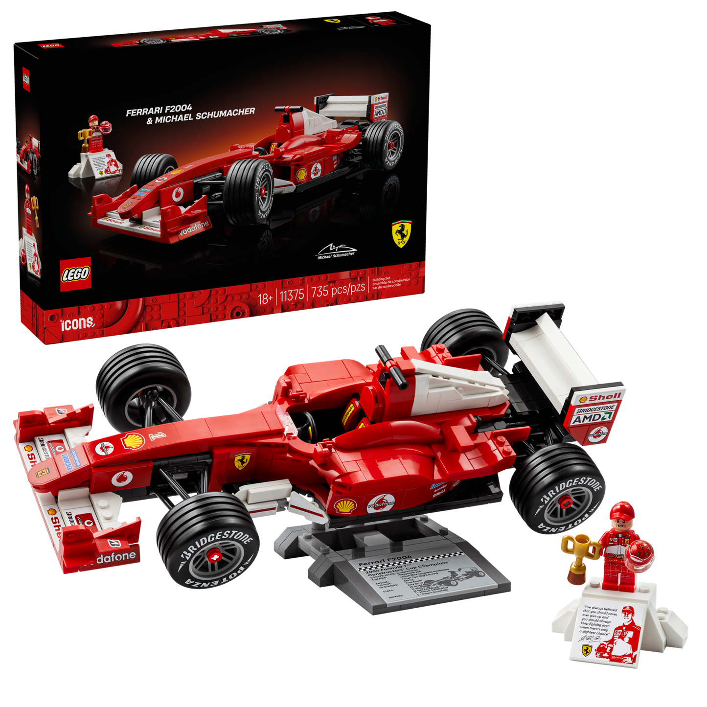 LEGO® 11375 LEGO® Icons Ferrari F2004 & Michael Schumacher