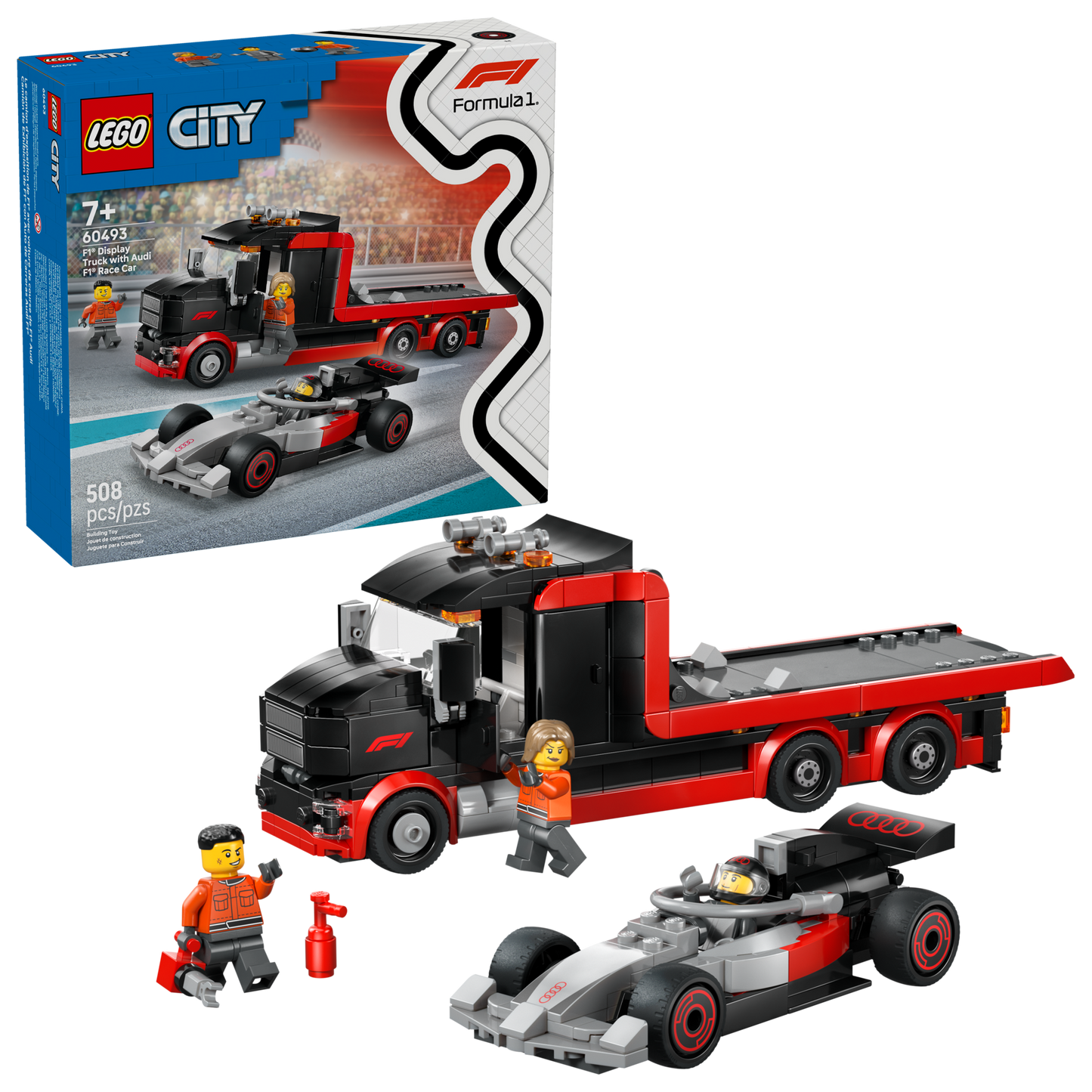 LEGO® 60493 City F1® Display Truck with Audi F1® Race Car