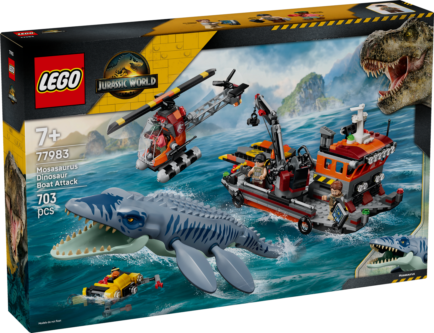LEGO® 77983 Jurassic World™ Mosasaurus Dinosaur Boat Attack
