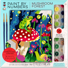 iHeartArt Paint by Numbers - Frog and Mushroom | bright stripes | 9207