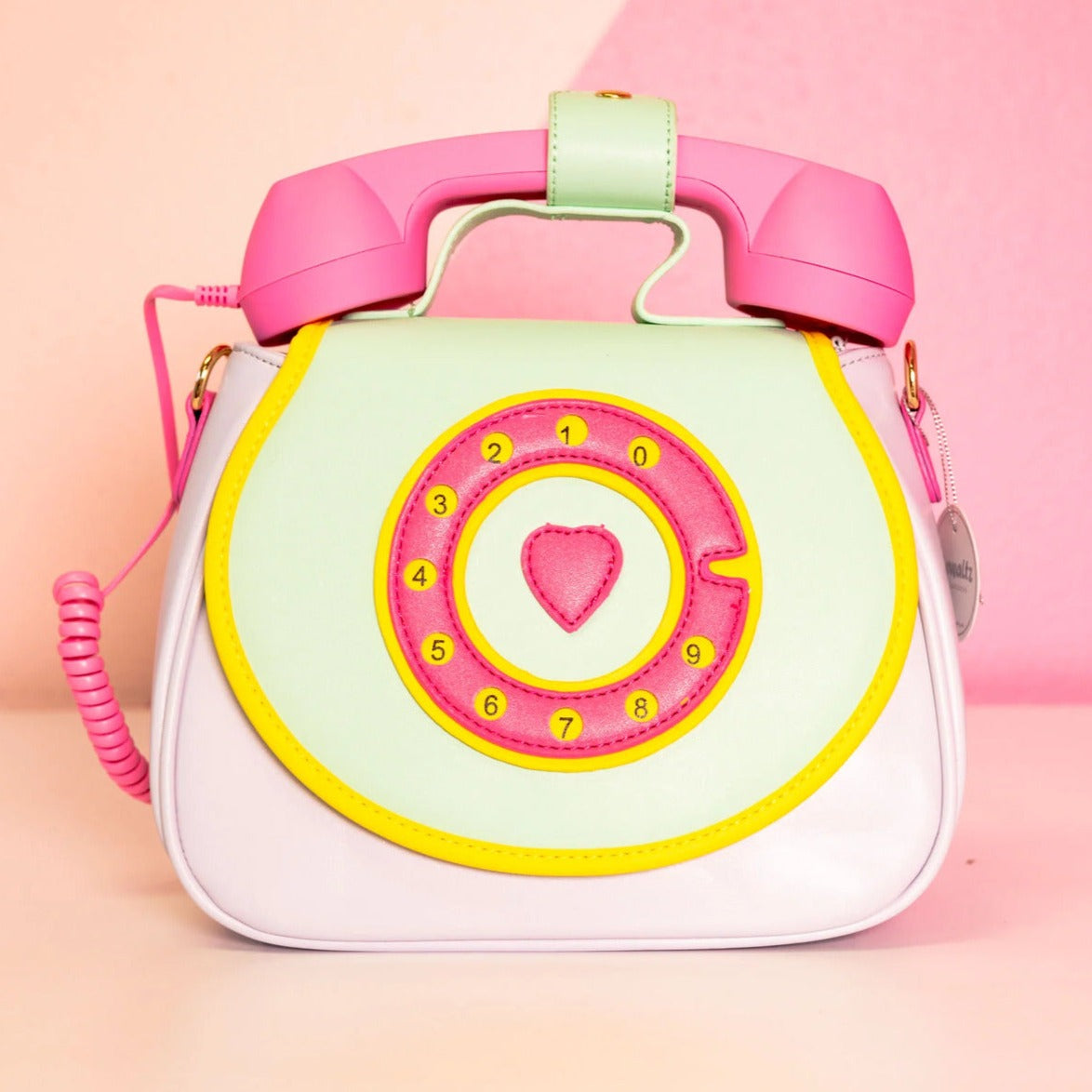 Ring Ring Phone Convertible Handbag - Cotton Candy Mint Green | Bewaltz  | 4020