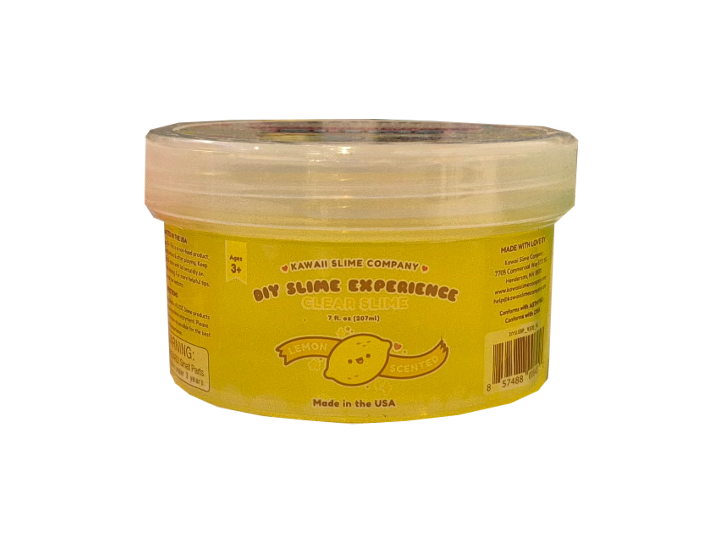 Kawaii Slime Clear Slime Yellow