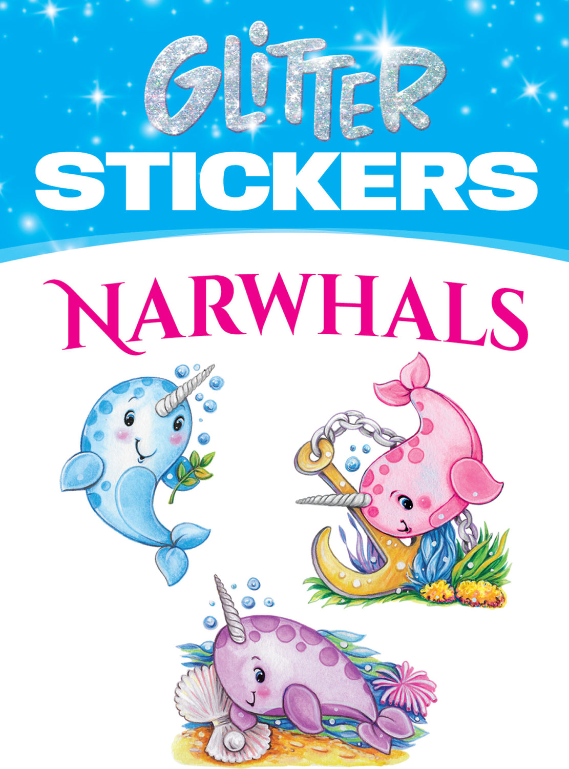 Glitter Narwhals Stickers