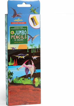 Dinosaur 6 Jumbo Double-Sided Pencils