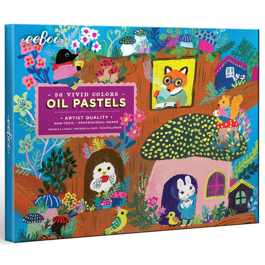 eeBoo Oil Pastels PAS174 Yumi's Mushroom House 36 Colors