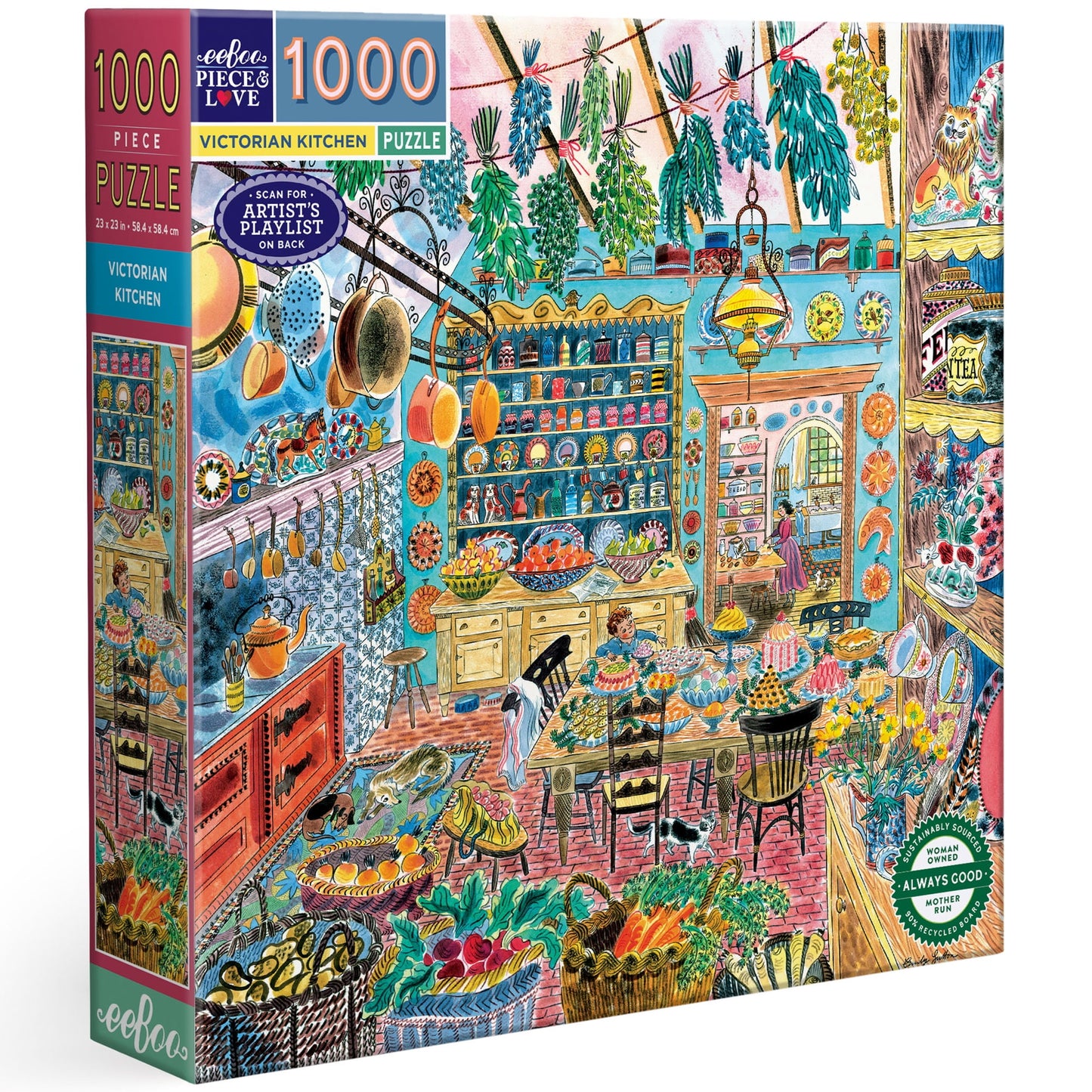 eeBoo Piece & Love PZT733 Victorian Kitchen 1000 Piece Puzzle