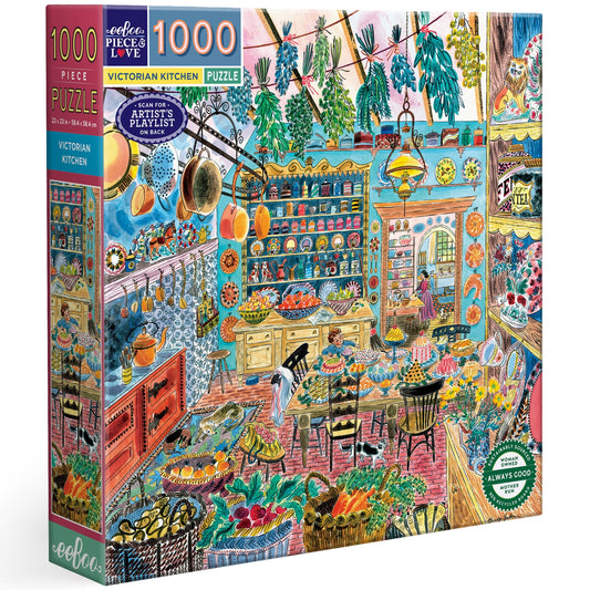 eeBoo Piece & Love PZT733 Victorian Kitchen 1000 Piece Puzzle