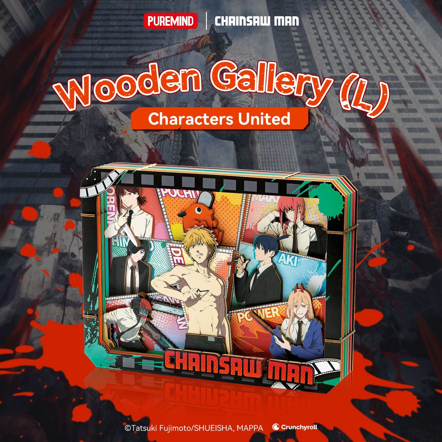 Puremind Chainsaw Man Characters United Wooden Gallery