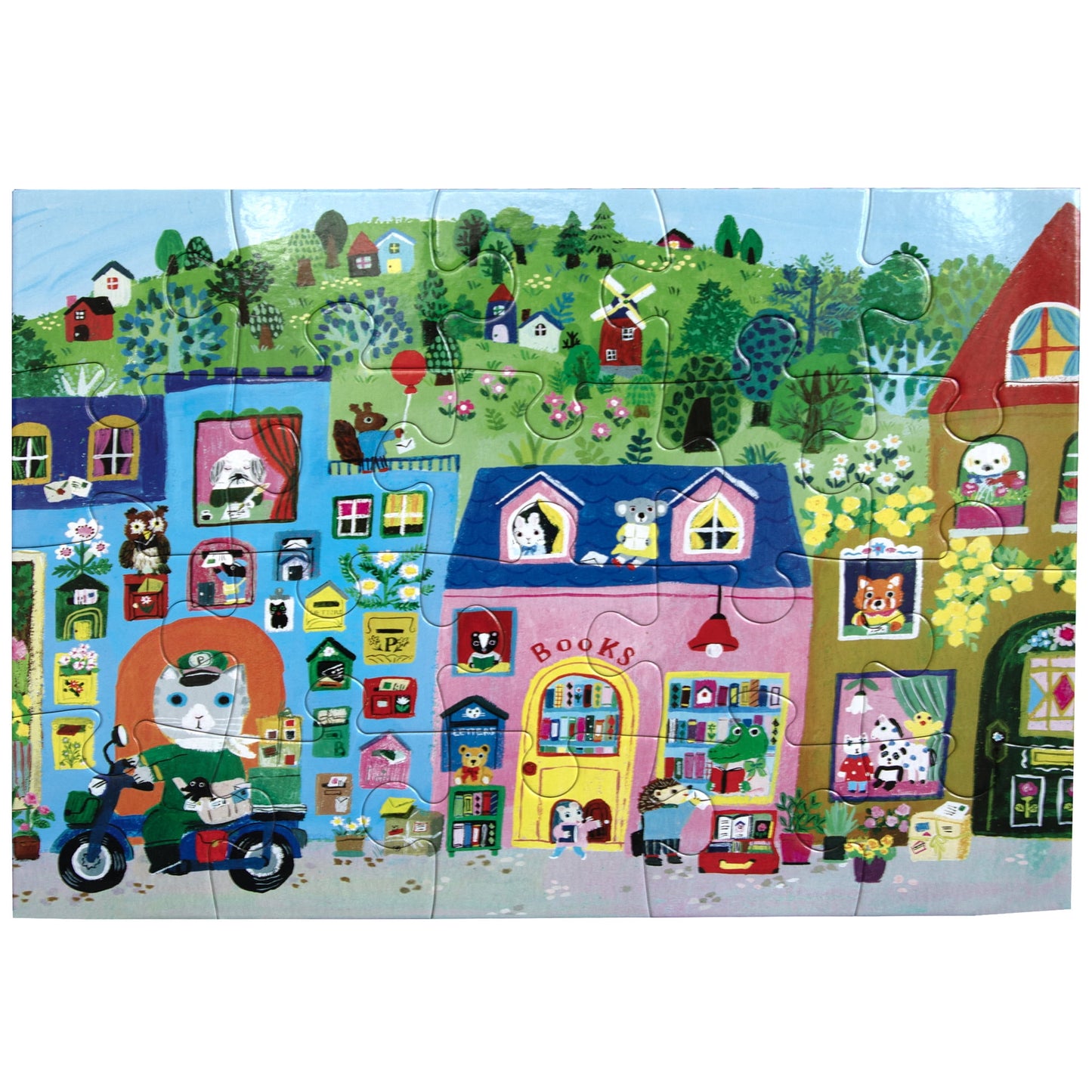 eeBoo PZY863 Yumi’s Village 20 Piece Puzzle