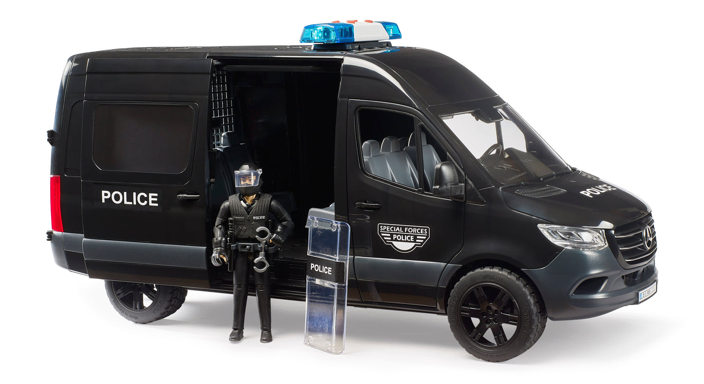 Bruder Mercedes-Benz Sprinter Police Special Forces with Police Figure