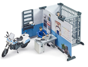 Bruder 62732 bworld Police Station with Police Motorcycle