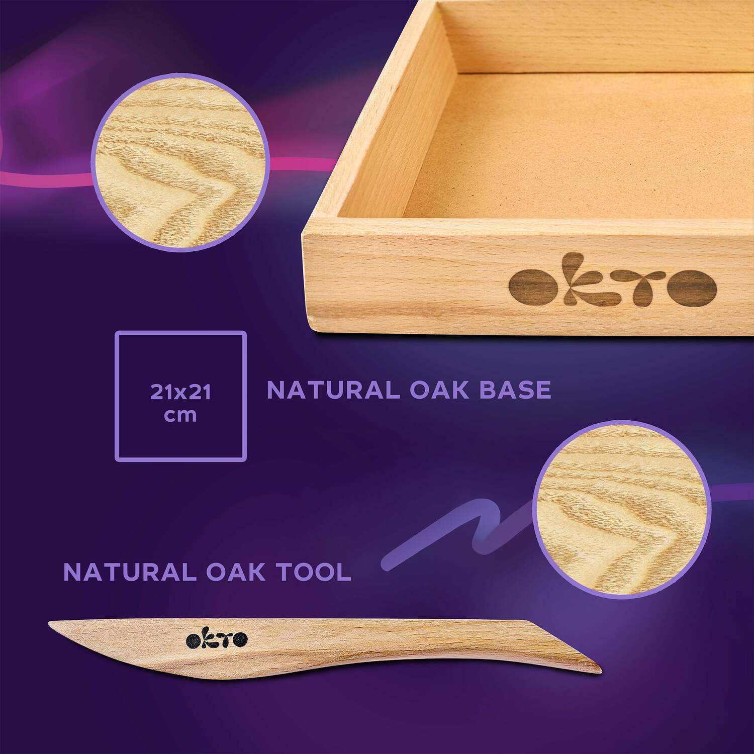 OKTO Sensory Art 3D Woodcraft "Tenderness" – Succulent Craft Kit