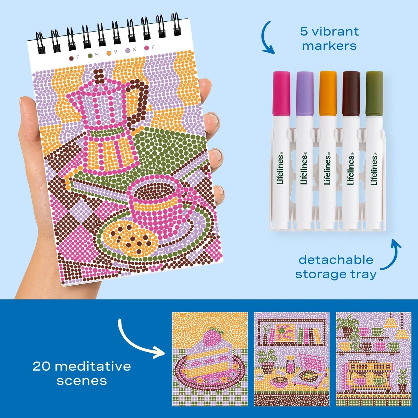 LifeLines FlowArt® Mini - Dot-by-Letter Café Comforts