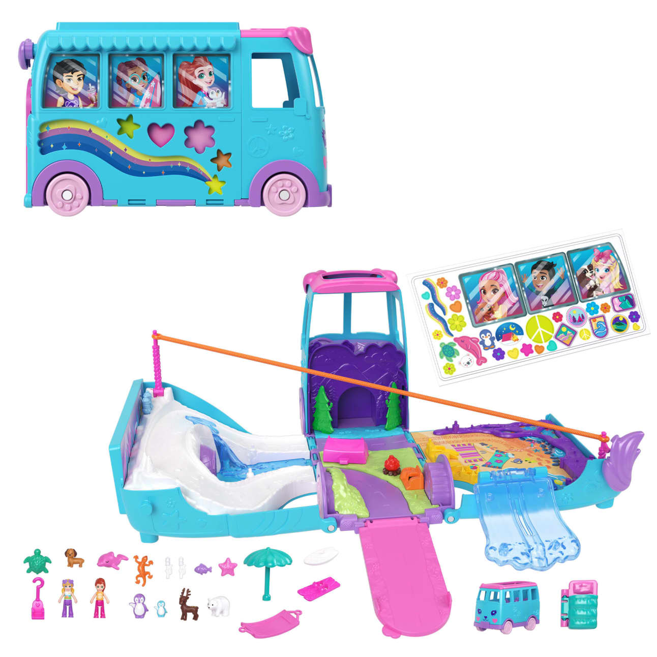 Mattel Polly Pocket Pet Mobile Adventure Playset