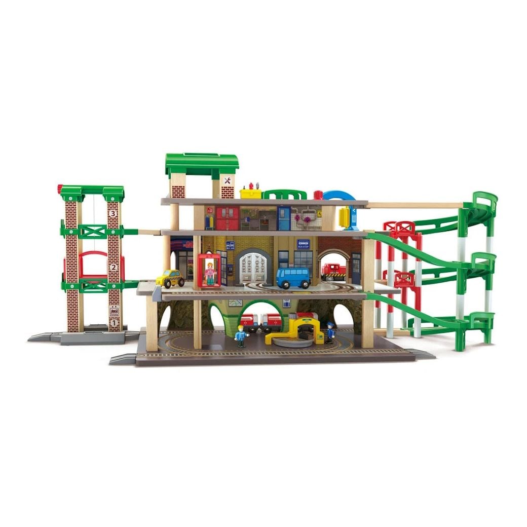 Hape Multi-Level Railway City Set