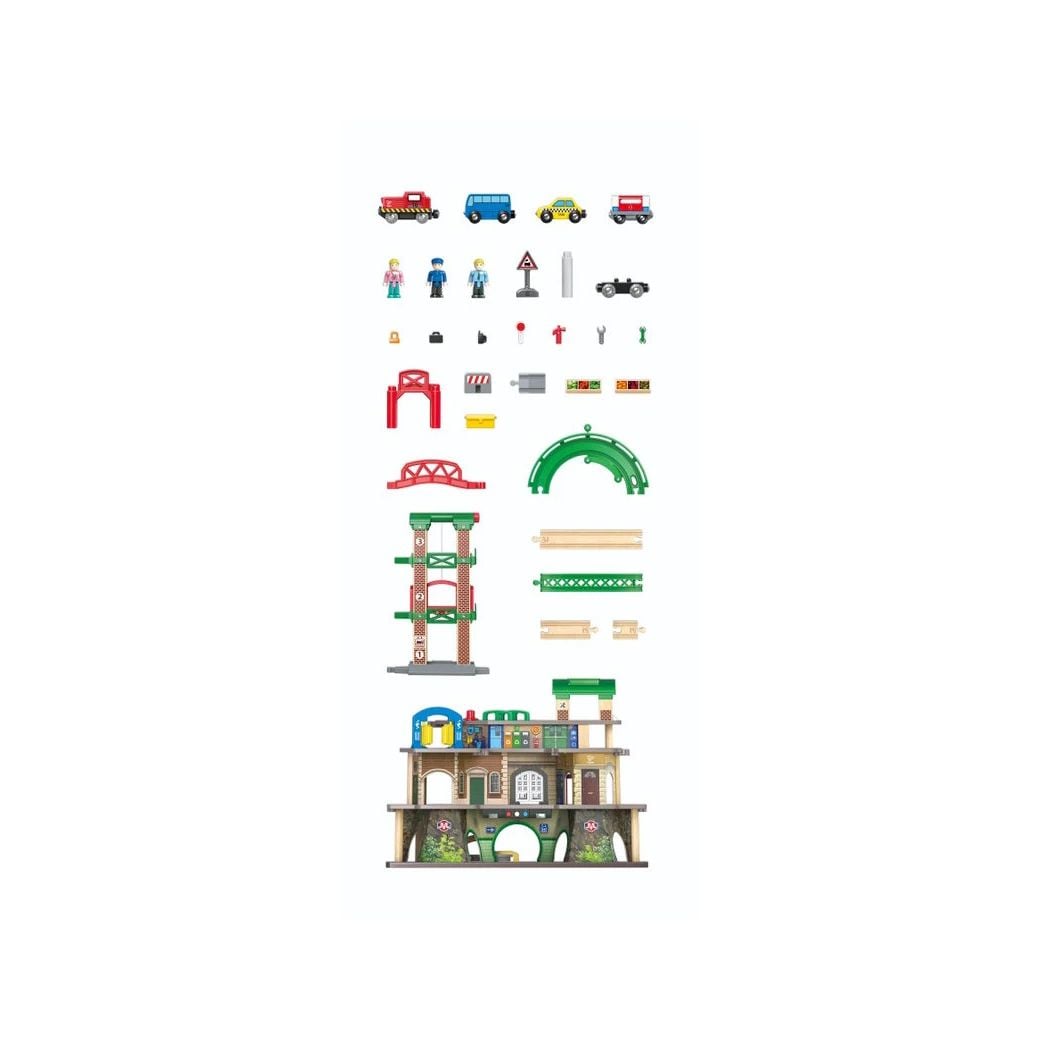 Hape Multi-Level Railway City Set