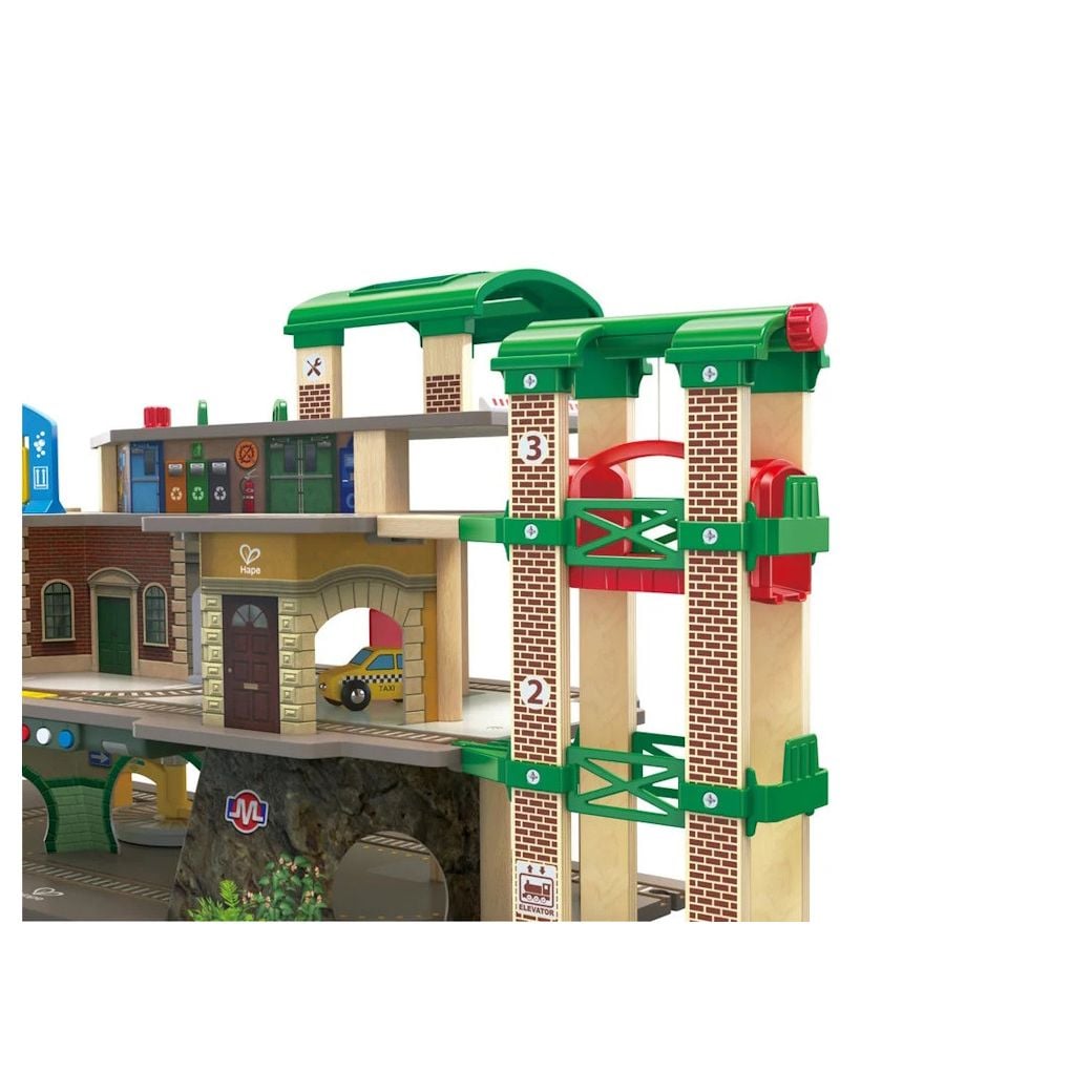 Hape Multi-Level Railway City Set