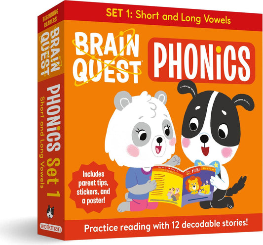 Brain Quest Phonics Readers: Set 1: 12 Decodable Readers: Short and Long Vowels