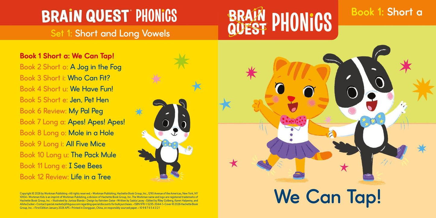 Brain Quest Phonics Readers: Set 1: 12 Decodable Readers: Short and Long Vowels