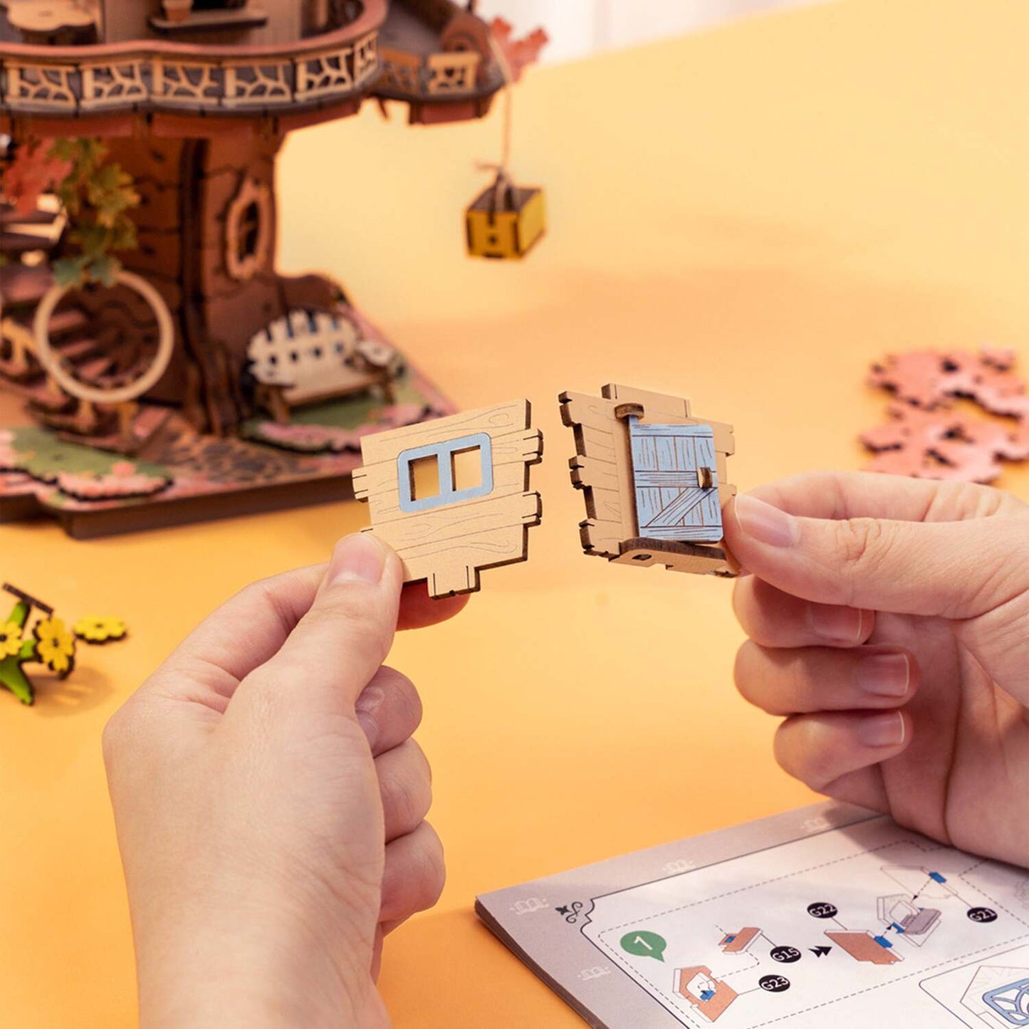 Sakura Tree House - 3D Wooden Puzzle