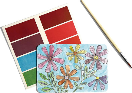 Scenic Hues D.I.Y. Watercolor Art Kit - Flowers & Gardens (17 PC Set)