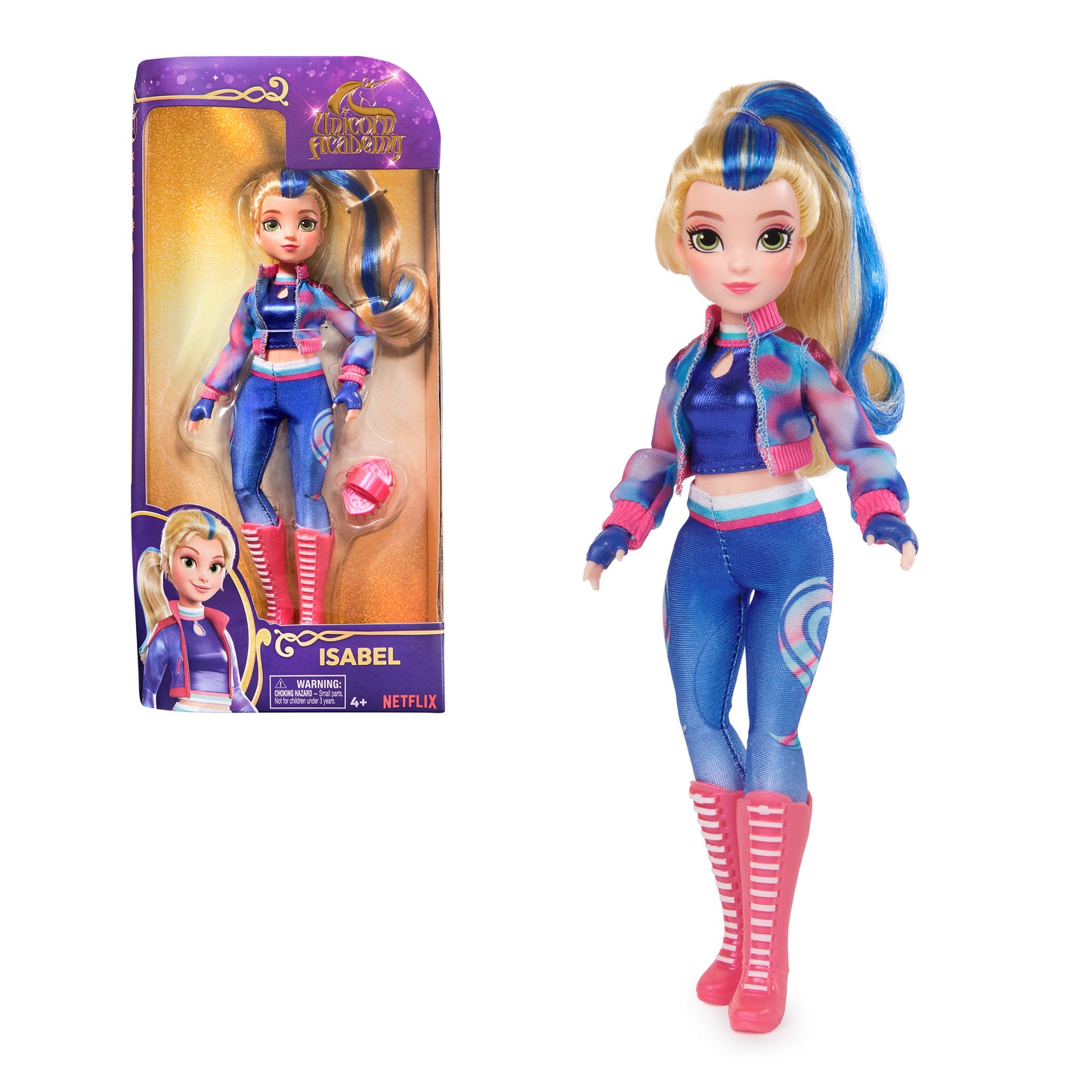 Spin Master Unicorn Academy, 9.5-inch Isabel Doll