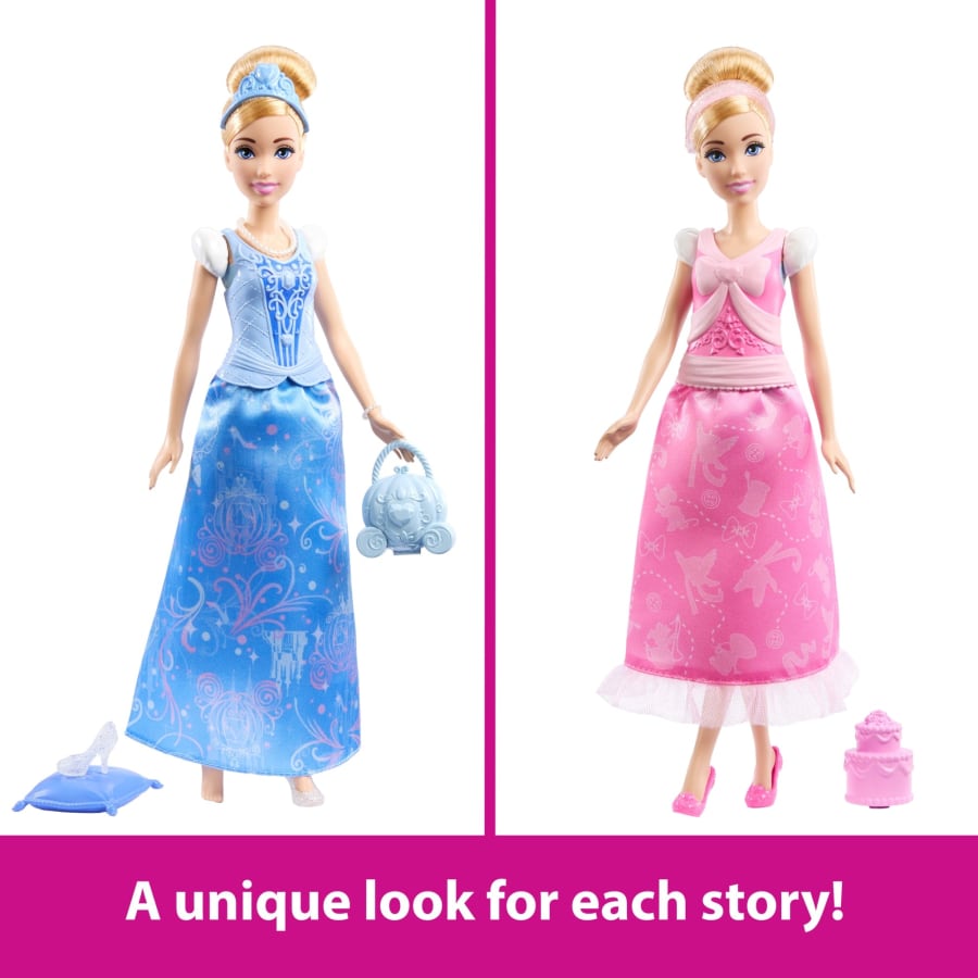 Mattel Disney Princess 2-In-1 Stories Cinderella Fashion Doll