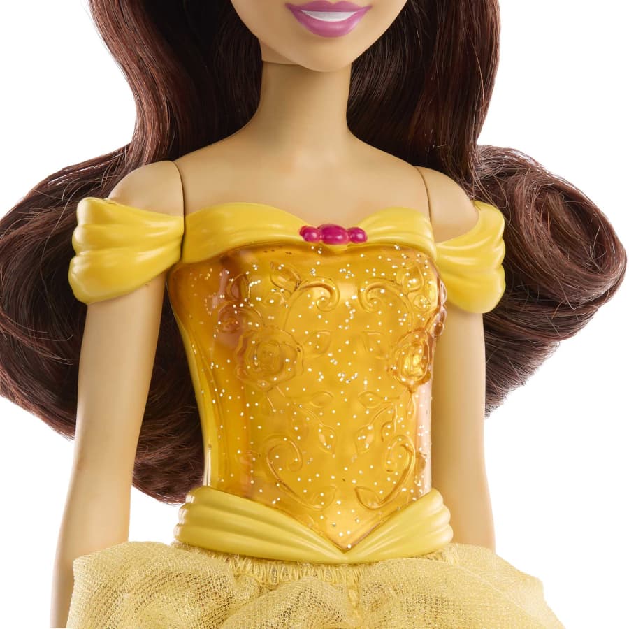 Mattel Disney Princess Belle Doll With Sparkling Fashion & Accessories